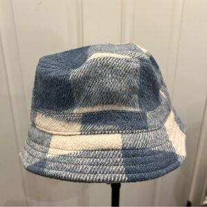 American Eagle unisex buffalo Blue and Cream Plaid Bucket Hat NEW